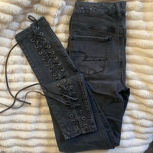 COPY - Black American Eagle Lace- Up Jeans